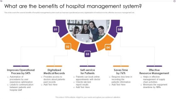 Advances In Healthcare Management System What Are The Benefits Of Hospital Management System Themes PDF