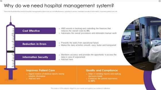 Advances In Healthcare Management System Why Do We Need Hospital Management System Introduction PDF