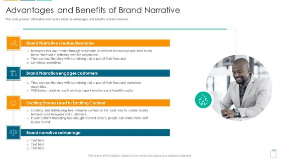 Advantages And Benefits Of Brand Narrative Ppt Pictures File Formats Pdf