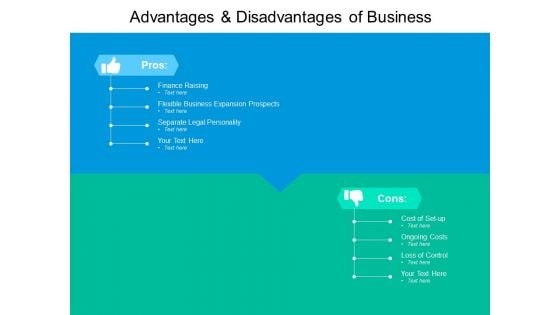 Advantages And Disadvantages Of Business Ppt PowerPoint Presentation Slides Display