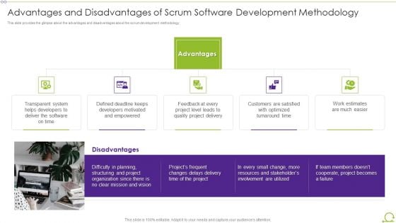 Advantages And Disadvantages Of Scrum Software Development Methodology Template PDF