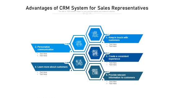 Advantages Of CRM System For Sales Representatives Ppt PowerPoint Presentation File Master Slide PDF