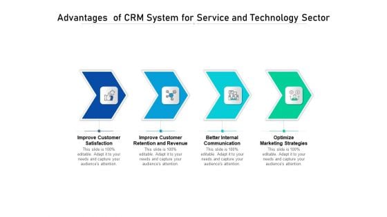 Advantages Of CRM System For Service And Technology Sector Ppt PowerPoint Presentation Icon Example PDF