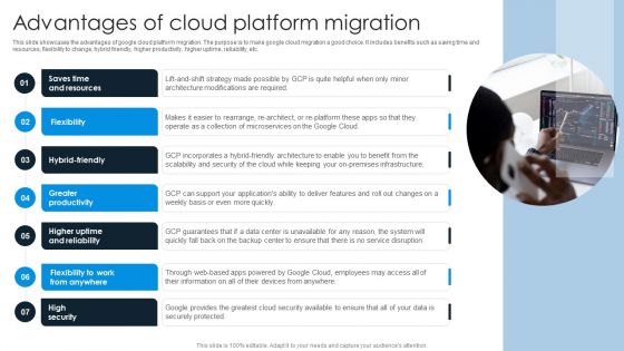 Advantages Of Cloud Platform Migration Brochure PDF