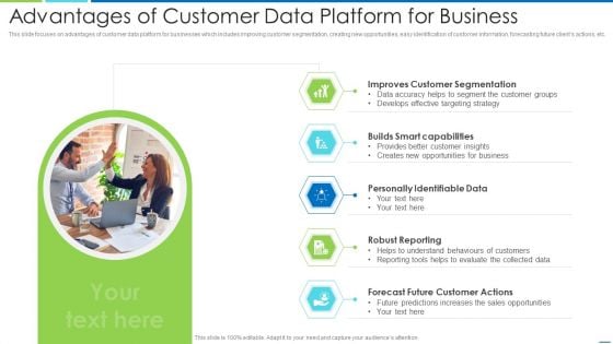 Advantages Of Customer Data Platform For Business Summary PDF