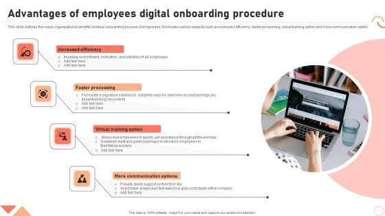 Advantages Of Employees Digital Onboarding Procedure Ppt Clipart