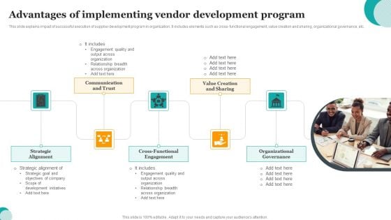 Advantages Of Implementing Vendor Development Program Mockup PDF