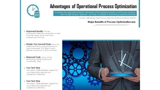 Advantages Of Operational Process Optimization Ppt PowerPoint Presentation File Pictures PDF