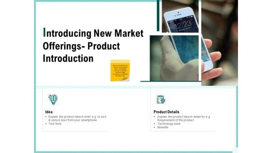 Advertisement Administration Introducing New Market Offerings Product Introduction Ppt Show Graphic Tips PDF