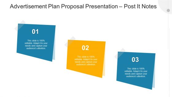 Advertisement Plan Proposal Presentation Post It Notes Ppt Summary Show PDF