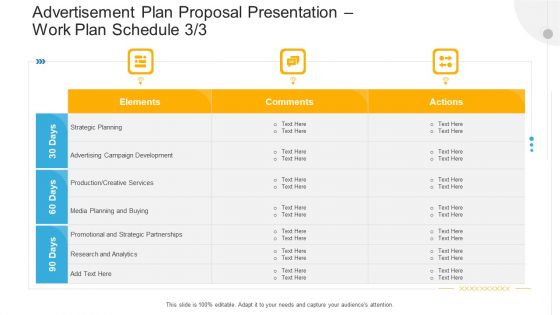 Advertisement Plan Proposal Presentation Work Plan Schedule Services Ppt File Format PDF