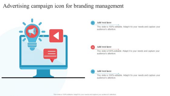 Advertising Campaign Icon For Branding Management Download PDF