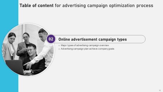 Advertising Campaign Optimization Process Ppt PowerPoint Presentation Complete Deck With Slides Slide12