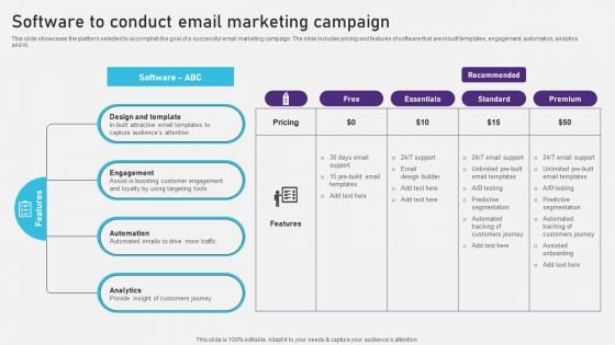 Advertising Campaign Optimization Process Software To Conduct Email Marketing Campaign Professional PDF