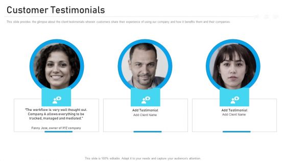Advertising Pitch Deck Customer Testimonials Ppt Sample PDF Advertising Pitch Deck Customer Testimonials Ppt Sample PDF