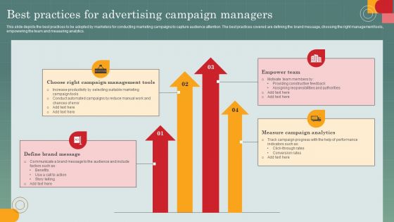 Advertising Programs Management Techniques Best Practices For Advertising Campaign Managers Formats PDF