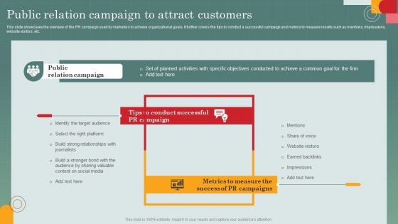 Advertising Programs Management Techniques Public Relation Campaign To Attract Customers Microsoft PDF