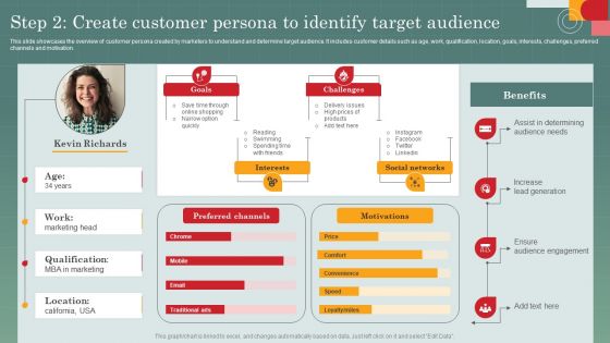 Advertising Programs Management Techniques Step 2 Create Customer Persona To Identify Target Sample PDF