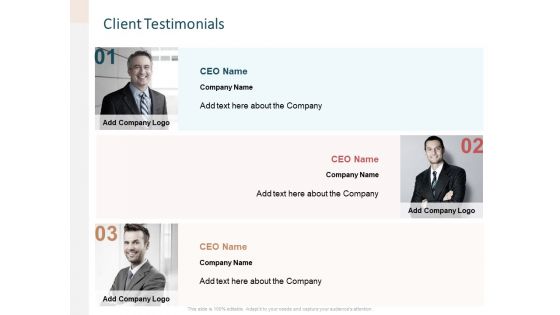 Advertising Proposal Client Testimonials Ppt Styles Inspiration PDF