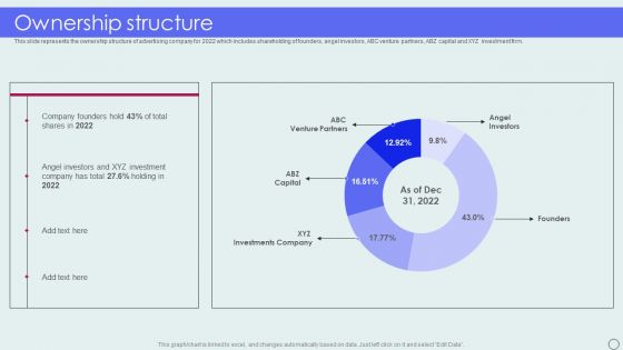 Advertising Solutions Company Details Ownership Structure Ppt PowerPoint Presentation Gallery Professional PDF