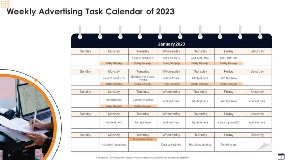 Advertising Tasks Calendar Ppt PowerPoint Presentation Complete With Slides Slide04