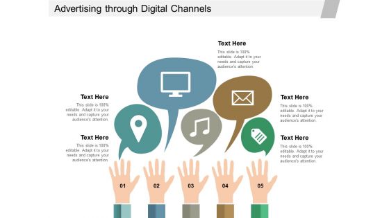 Advertising Through Digital Channels Ppt Powerpoint Presentation Slides Download