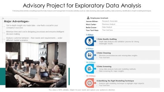 Advisory Project For Exploratory Data Analysis Ppt PowerPoint Presentation Gallery Graphic Images PDF