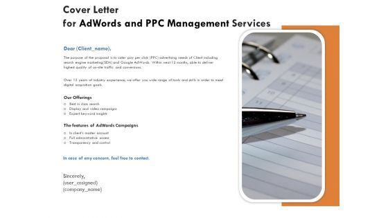 Adwords And PPC Management Proposal Ppt PowerPoint Presentation Complete Deck With Slides