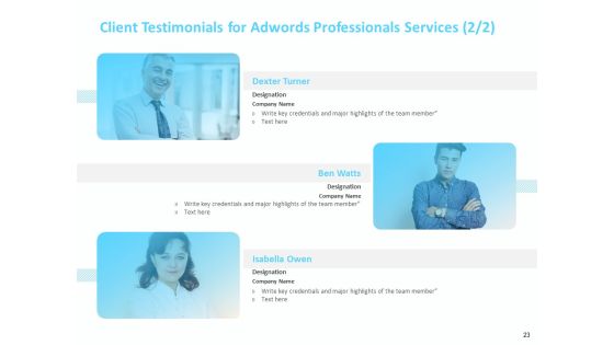Adwords And PPC Proposal Template Ppt PowerPoint Presentation Complete Deck With Slides Slide23