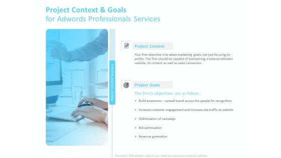 Adwords PPC Project Context And Goals For Adwords Professionals Services Information PDF