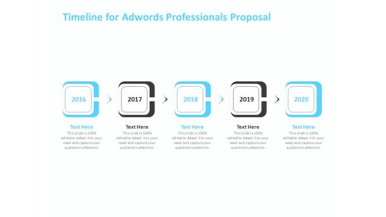 Adwords PPC Timeline For Adwords Professionals Proposal Ppt Infographic Template Layouts PDF