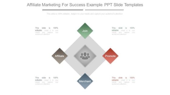 Affiliate Marketing For Success Example Ppt Slide Templates