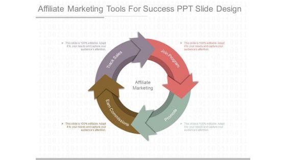 Affiliate Marketing Tools For Success Ppt Slide Design