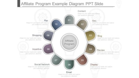 Affiliate Program Example Diagram Ppt Slide