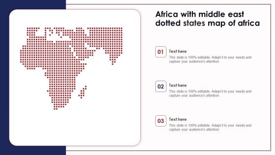 Africa With Middle East Dotted States Map Of Africa Ppt PowerPoint Presentation Outline Mockup PDF