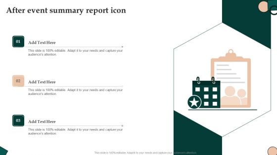 After Event Summary Report Icon Microsoft PDF