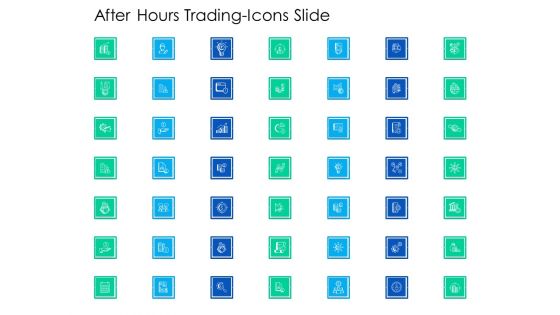 After Hours Trading Icons Slide Formats PDF
