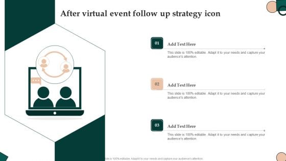 After Virtual Event Follow Up Strategy Icon Information PDF