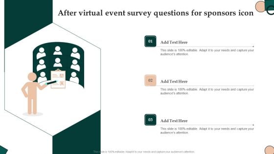 After Virtual Event Survey Questions For Sponsors Icon Structure PDF