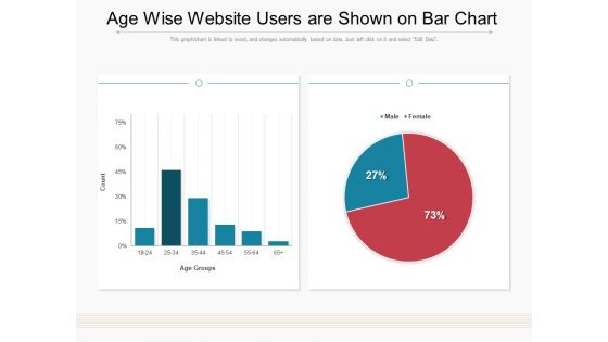 Age Wise Website Users Are Shown On Bar Chart Ppt PowerPoint Presentation Themes PDF