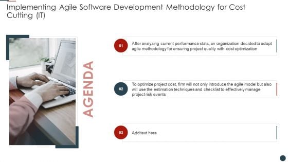 Agebda Implementing Agile Software Development Methodology For Cost Cutting IT Template PDF