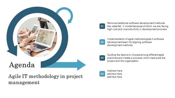 Agenda Agile IT Methodology In Project Management Mockup PDF