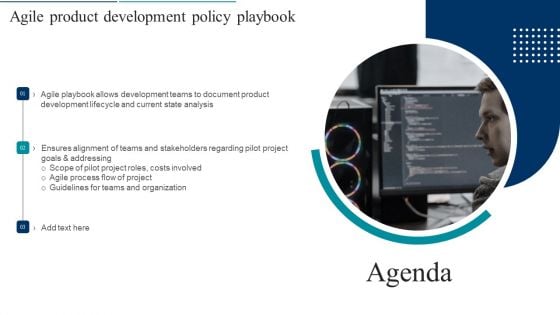 Agenda Agile Product Development Policy Playbook Brochure PDF