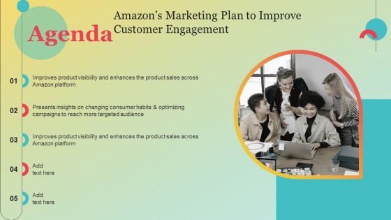 Agenda Amazons Marketing Plan To Improve Customer Engagement Diagrams PDF