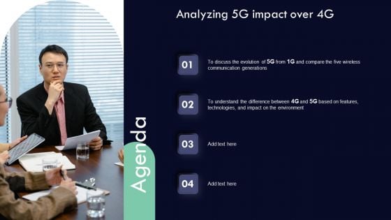 Agenda Analyzing 5G Impact Over 4G Ppt Ideas Slide PDF