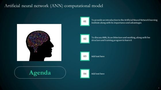 Agenda Artificial Neural Network Ann Computational Model Sample PDF