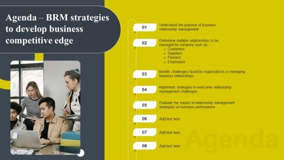 Agenda BRM Strategies To Develop Business Competitive Edge Download PDF