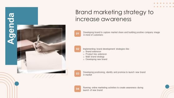 Agenda Brand Marketing Strategy To Increase Awareness Themes PDF