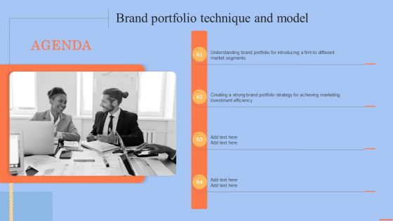 Agenda Brand Portfolio Technique And Model Brochure PDF