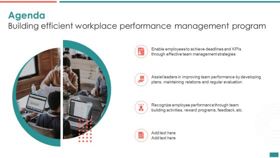 Agenda Building Efficient Workplace Performance Management Program Clipart PDF Agenda Building Efficient Workplace Performance Management Program Clipart PDF